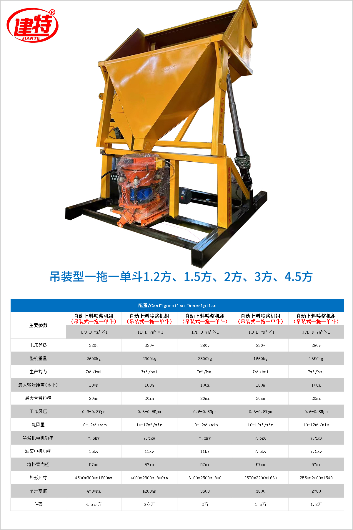 01-吊裝式一拖一單斗JPD-D 7m3×1（1.5方、2方、3方）